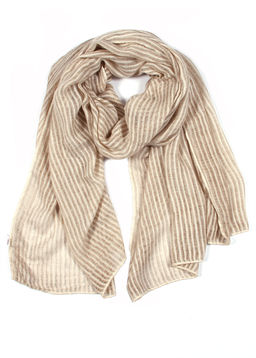 Большой, красивый двусторонний палантин с необычной выработкой по всему полотну изделия - Tantino фото 5