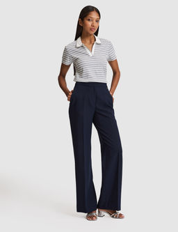 Lacivert Flare Fit Kuma_ Pantolon