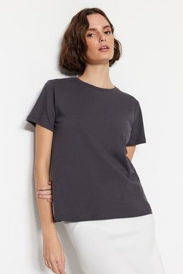 TRENDYOLMILLA Cok Renkli %100 Pamuk Suprem Bisiklet Yaka 2li Paket Orme T-Shirt TWOSS20TS0141 фото 41