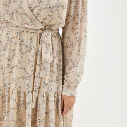 Платье женское короткое MIST plus-size, бежевое, размер 52