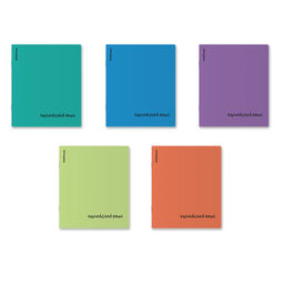 АКЦИЯ Цена за 5 шт. Тетрадь общая ученическая с пластиковой обложкой на скобе ErichKrause Pulse, Английский язык, 48 листов, клетка_MIX-PACK