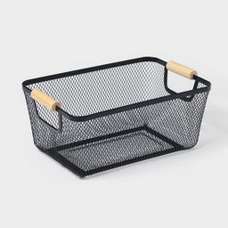 Корзинка универсальная LaDо́m «Миди», прямоугольная, 32×20.5×14 см, чёрная