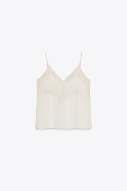 ZW COLLECTION LACE CAMISOLE TOP - Zara фото 10