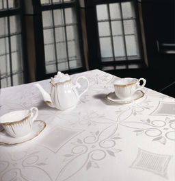 Скатерть арт. 11234/1/PB/120, РОМБЫ, скатерть прямоугольная, 120 см х 160 см, цвет белый, тефлоновая пропитка