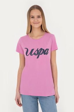 Женская фиолетовая футболка с круглым вырезом - U.s. polo assn фото 15