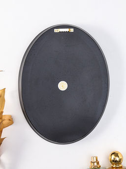 Панно интерьерное полистоун "Геральдическая лилия" чёрный с золотом 20х2,5х26,2 см