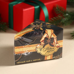 Чай чёрный в коробке-тортике С новым годом, вкус: мята, 50 г. - Фабрика счастья фото 6