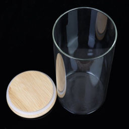 Банка для сыпучих бамбуковая крышка 1300 мл диаметр 9,5x20 см / S0209520B /уп 12/ - ГалеонТрейд фото 2