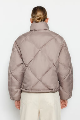 TRENDYOLMILLA Siyah Oversize Pelus Yaka Detayl? Su Itici Sisme Mont TWOAW24MO00008 фото 5