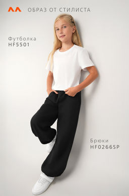 Брюки из футера для девочки Happyfox