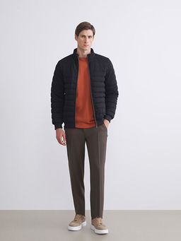 Slim Fit Dik Yaka Erkek Mont
