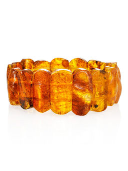 Браслет лечебный из янтаря с переливающейся текстурой Помпеи
