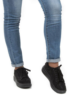 05-6739-2 BLACK Кроссовки женские (искусственные материалы) - No name фото 15