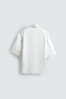 CAMISA POLO FLUIDA PESPUNTES / Crudo - Zara фото 7