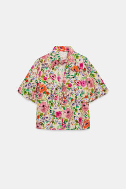 CAMISA ESTAMPADO FLORAL LAZOS / Multicolor - Zara фото 2