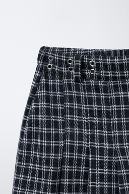 CHECKED BERMUDA SKORT WITH PLEATS - Zara фото 3