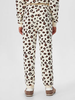 Комплект для девочек бежевый с принтом