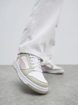 Детские кеды PUMA Puma Rebound V6 Lo Jr Артикул 4587291, бежевый