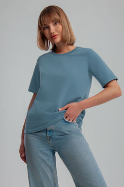 Арт. 3176/9 Футболка женская 44-52 (5 шт) Цвет:джинс