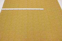 Теплый хлопок Брусника на горчичном, ш.1.45м, хлопок-100%, 150гр/м.кв - Купава фото 4