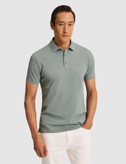 _a_la Slim Fit Saf Pamuk Polo Yaka Basic T-shirt