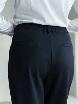 Укороченные брюки чуть зауженного книзу. Высокая посадка - Трика фото 6