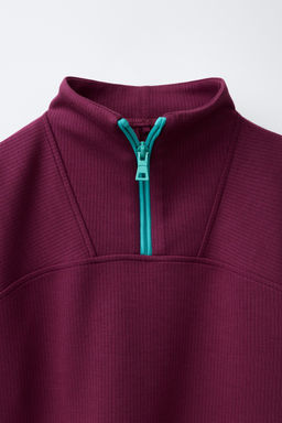 SUDADERA CUELLO SUBIDO / Frambuesa - Zara фото 4