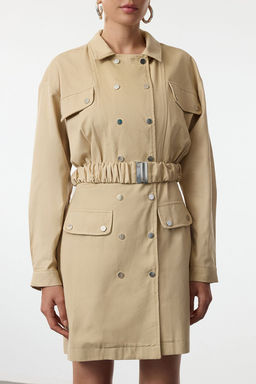 TRENDYOLMILLA Camel Kemerli Mini Dokuma Elbise TWOAW22EL0446  фото 3