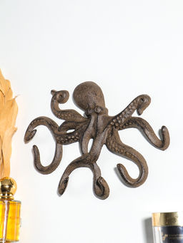 Крючки декоративные чугун "Осьминог" 24,8х18,4х2,6 см