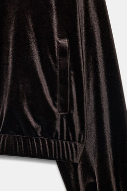 VELVET HOODIE JACKET - Zara фото 8