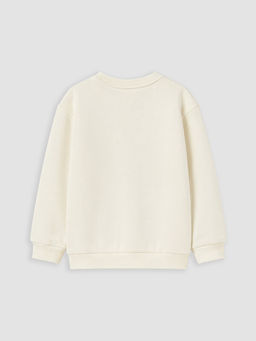 Bisiklet Yaka Bask?l? K?z ?ocuk Sweatshirt - Waikiki фото 3