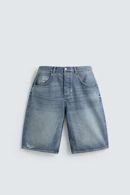 BERMUDA DENIM BAGGY FIT / Azul