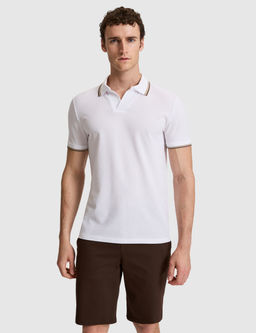 Beyaz Slim Fit %100 Pamuk Apa_ Yaka Ti__rt