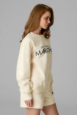 Арт. 2534 Костюм женский с шортами 42-48 (4 шт) Цвет:молочный - Калинка фото 6