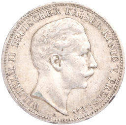 Монета 3 марки 1908 года А Германия (Пруссия)