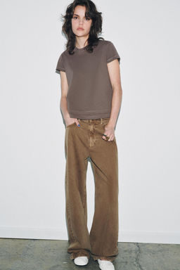 DOUBLE EFFECT SHORT SLEEVE T-SHIRT - Zara фото 10