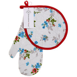 Розовый ноктюрн Кухонный комплект: прихватка-варежка 15х30см + прихватка Капелька 20х25см, хлопок Премиум 191г/м2 - хлопок 100%, наполнитель - ватин 280гр/м2, Домашняя мода (Россия)  фото 4