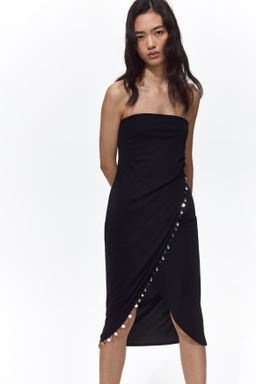 Vestido bandeau con detalles decorativos - H&m фото 4