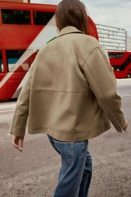 FAUX SUEDE BIKER JACKET - Zara фото 8