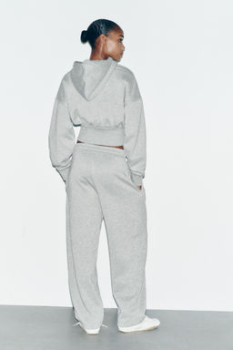 METALLIC THREAD CROP HOODIE - Zara фото 5
