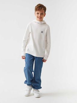 45110 Лонгслив для мальчиков T677.02 молочный