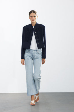 ZW COLLECTION LOW-RISE CROPPED FLARE JEANS