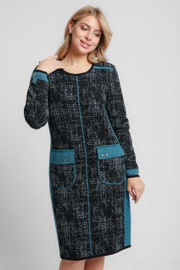 ЗЛАТА Платье С 1556/черный-гроза