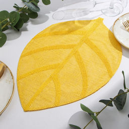 Салфетка сервировочная Доляна Листочки, цв.желтый, 30*45 см  фото 2