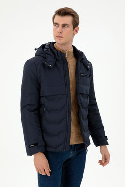 Мужское темно-синее пальто