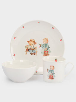 Набор посуды, детский, 1 перс, 3 пр, фарфор N, белый, Мишки, Teddy bear - Anna lafarg фото 14