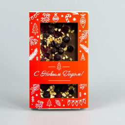 Молочный шоколад с вишней, смородиной и абрикосом, красная коробочка #13, 85гр