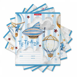 Цена за 280 шт. Тетрадь школьная ученическая ErichKrause В облаках, 12 листов, клетка (в плёнке по 10 шт.)