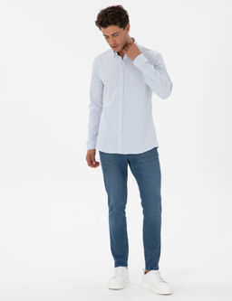 _ndigo Slim Fit _izgili Slim Fit G_mlek