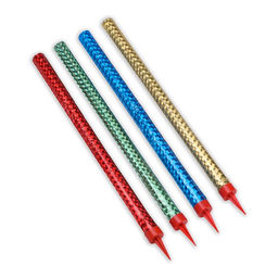 Свечи фонтаны в торт цветные, 4 шт., 25 см, горение 60 сек